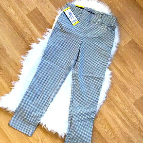 NWT Hilary Radley Pants Ankle Cropped White Back Combo Small - Picture 1 of 5